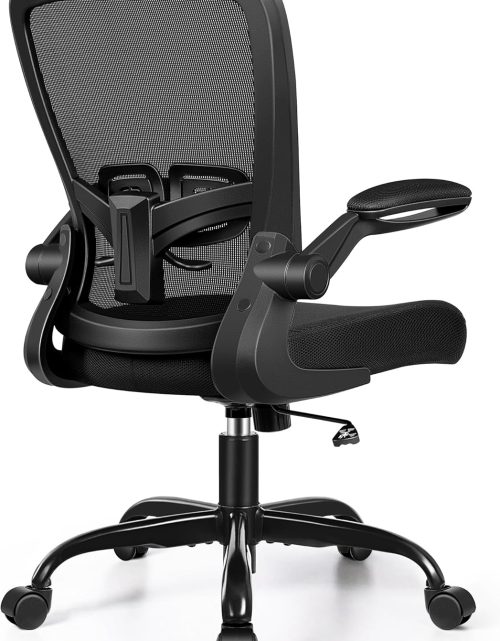 FelixKing Office Chair, Ergonomic Desk Chair with Adjustable Height and Lumbar Support Swivel Lumbar Support Desk Computer Chair with Flip up Armrests for Conference Room (Black)